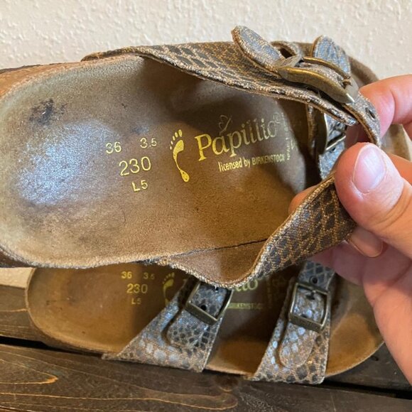 Papillio By Birkenstock Arizona Snakeskin Pattern Slip On Sandals Size 36/US 5.5 - Picture 4 of 6
